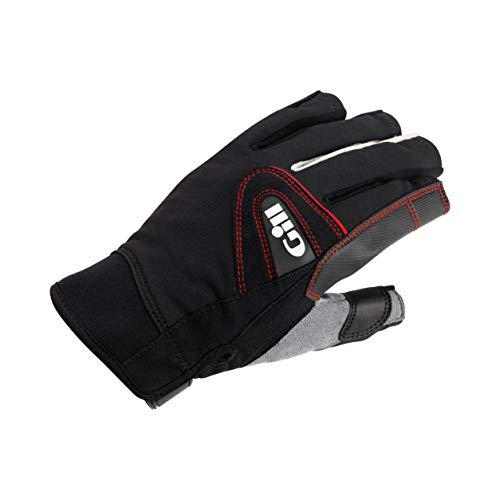2017 Gill Championship Short Finger Sailing Gloves Black 7242 Size - - Extra Large