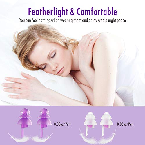 【2019 Nuevo diseño】 Tapones para los oídos para Dormir, Hearprotek 2 Pares Protección Auditiva Tapones(32db & 30db) para reducción de Ruido, Traviesas Laterales, ronquidos, Viajes, Trabajo 【2019 Nuevo diseño】 Tapones para los oídos para Dormir, Hearprotek 2 Pares Protección Auditiva Tapones(32db & 30db) para reducción de Ruido, Traviesas Laterales, ronquidos, Viajes, Trabajo