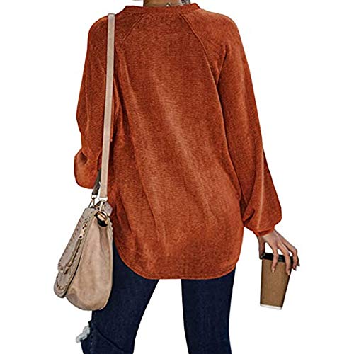 2020 Camiseta Holgada De Manga Larga con Cuello En V para Mujer, Camiseta De Color SóLido De Gran TamañO para Mujer 2020 Camiseta Holgada De Manga Larga con Cuello En V para Mujer, Camiseta De Color SóLido De Gran TamañO para Mujer