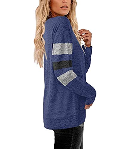 2020 Camiseta Informal de Cuello Redondo con Costura de Manga Larga para Mujer 2020 Camiseta Informal de Cuello Redondo con Costura de Manga Larga para Mujer