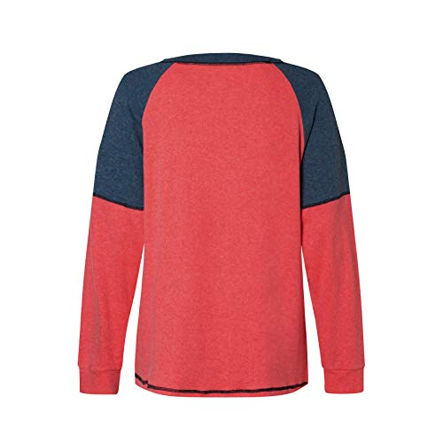 2020 Camiseta Informal de Cuello Redondo con Costura de Manga Larga para Mujer 2020 Camiseta Informal de Cuello Redondo con Costura de Manga Larga para Mujer