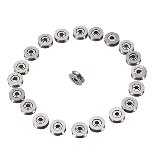 20pcs V623ZZ V Rodamiento de Bolas Polea de Acero al Carbono para Rail Linear Linear System 3x12x4mm 20pcs V623ZZ V Rodamiento de Bolas Polea de Acero al Carbono para Rail Linear Linear System 3x12x4mm