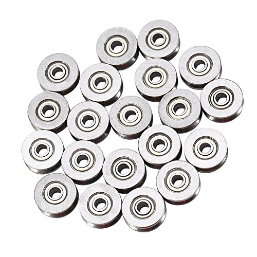 20pcs V623ZZ V Rodamiento de Bolas Polea de Acero al Carbono para Rail Linear Linear System 3x12x4mm 20pcs V623ZZ V Rodamiento de Bolas Polea de Acero al Carbono para Rail Linear Linear System 3x12x4mm