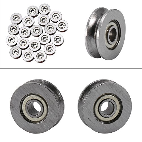 20pcs V623ZZ V Rodamiento de Bolas Polea de Acero al Carbono para Rail Linear Linear System 3x12x4mm 20pcs V623ZZ V Rodamiento de Bolas Polea de Acero al Carbono para Rail Linear Linear System 3x12x4mm