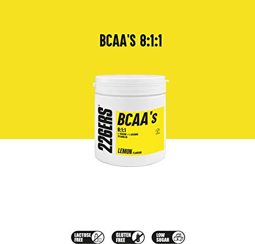 226ERS BCAA’s 8:1:1, Aminoácidos Esenciales con Vitamina B6, Sabor Limón - 300 gr