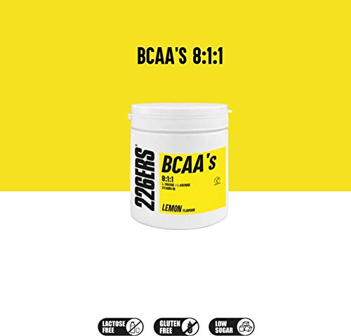 226ERS BCAA’s 8:1:1, Aminoácidos Esenciales con Vitamina B6, Sabor Limón - 300 gr 226ERS BCAA’s 8:1:1, Aminoácidos Esenciales con Vitamina B6, Sabor Limón - 300 gr