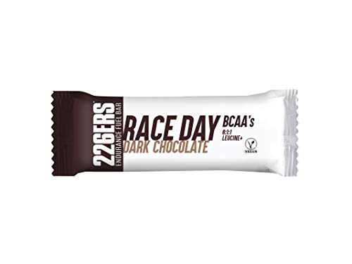 226ERS Endurance Fuel Bar Race Day, Barritas Energéticas Veganas con BCAA's 8:1:1 y Vitaminas, Chocolate Negro - 30 barras x 40gr