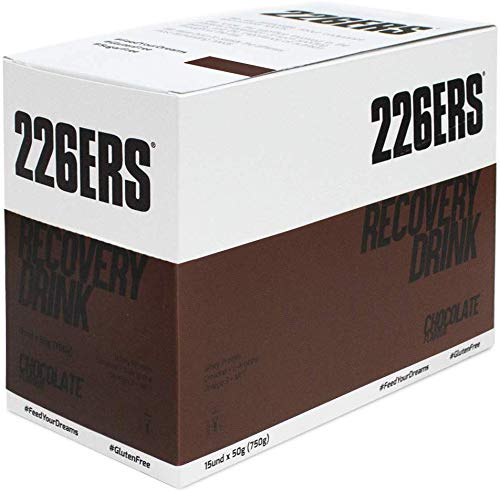 226ERS Recovery Drink Monodosis, Recuperador Muscular con Proteína Whey, Creatina, Hidratos de Carbono, Triglicéridos y L-Arginina, Chocolate - 15 unidades x 50 gr