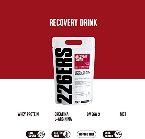 226ERS Recovery Drink, Recuperador Muscular con Proteína Whey, Creatina, Hidratos de Carbono, Triglicéridos y L-Arginina, Sandía - 1000 gr