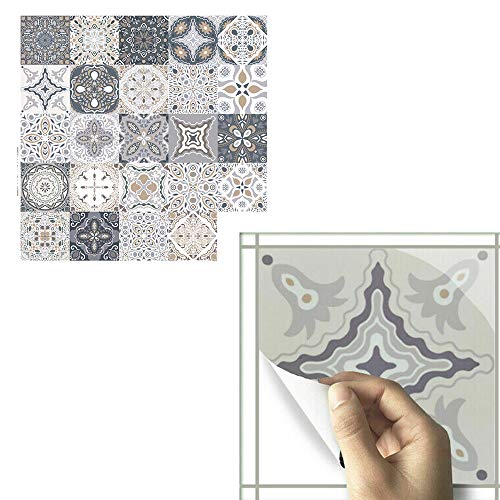 24 Pegatinas para Azulejos de Pared, Adhesivo de Pared, Pegatinas de Baldosas, Calcomanías Autoadhesivas de Vinilo para Cocina, Sala de Estar, Baño, Decoración del Hogar, 20 x 20cm