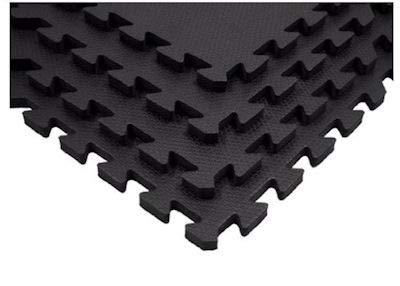 24 x Negro Colchonetas, Suelo para Gimnasio, EVA Puzzle 60cm x 60cm x12mm con Reverso Antideslizante, Certificacion Libre De Toxicos 24 x Negro Colchonetas, Suelo para Gimnasio, EVA Puzzle 60cm x 60cm x12mm con Reverso Antideslizante, Certificacion Libre De Toxicos