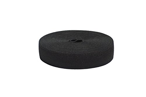 2.5CM de ancho 10 metros de largo Negro viscosa elástico que hace punto elástico de la banda carrete con alta elasticidad 2.5CM de ancho 10 metros de largo Negro viscosa elástico que hace punto elástico de la banda carrete con alta elasticidad