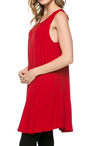 2LUV - Camiseta de tirantes - Sin mangas - para mujer rojo rosso 2LUV - Camiseta de tirantes - Sin mangas - para mujer rojo rosso