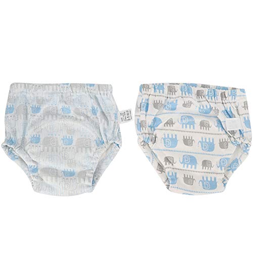 2PCS Baby Potty Training Pants, Unisex Pantalones de entrenamiento de algodón para niños pequeños Ropa interior Pañal de aprendizaje lavable para bebés Recién nacidos Niños Niñas(#4)