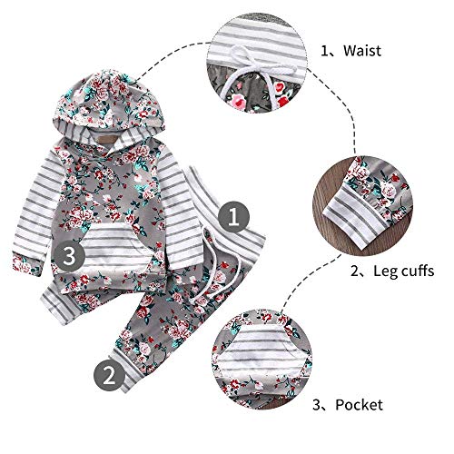 2pcs Infantil NiñAs Ropa Conjuntos Rosa ImpresióN Raya Manga Larga Tops Encapuchado + Rosa Pantalones (80cm/6-12 Meses) 2pcs Infantil NiñAs Ropa Conjuntos Rosa ImpresióN Raya Manga Larga Tops Encapuchado + Rosa Pantalones (80cm/6-12 Meses)