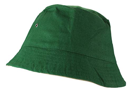 2Store24 Sombrero de pescador en verde oscuro/beige Talla S/M