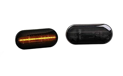 2x LED LUCES INTERMITENTES LATERALES AHUMADOS REEMPLAZO SEAT EXEO LEON IBIZA 6L 6K GOLF E4 MOT TÜV ITV 100% COMPATIBLE