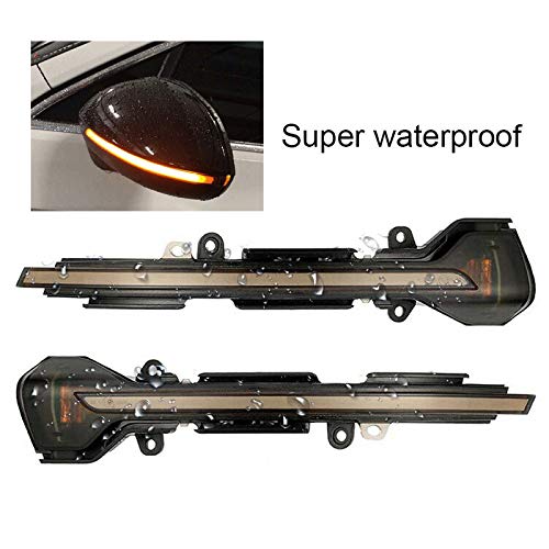 2x luces LED dinámicas de señal de giro, ala lateral, indicador de espejo retrovisor, luz intermitente para SEAT Leon Mk3 5F 2013-2018, Ibiza Mk5 2017 2018, Arona 2017 2018 2x luces LED dinámicas de señal de giro, ala lateral, indicador de espejo retrovisor, luz intermitente para SEAT Leon Mk3 5F 2013-2018, Ibiza Mk5 2017 2018, Arona 2017 2018