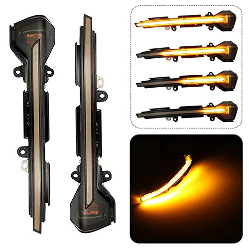 2x luces LED dinámicas de señal de giro, ala lateral, indicador de espejo retrovisor, luz intermitente para SEAT Leon Mk3 5F 2013-2018, Ibiza Mk5 2017 2018, Arona 2017 2018 2x luces LED dinámicas de señal de giro, ala lateral, indicador de espejo retrovisor, luz intermitente para SEAT Leon Mk3 5F 2013-2018, Ibiza Mk5 2017 2018, Arona 2017 2018