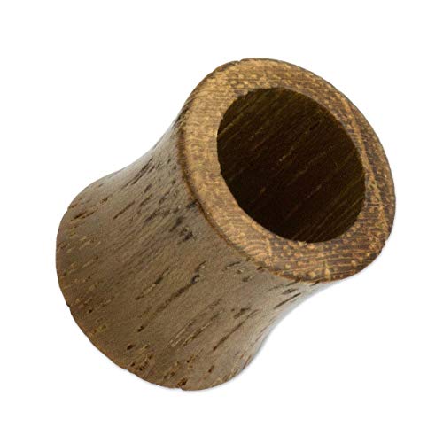 3-25 millimeter túnel plug dilatadas tubo de túnel de madera de cuerno de Palm colour negro Talla:4 mm