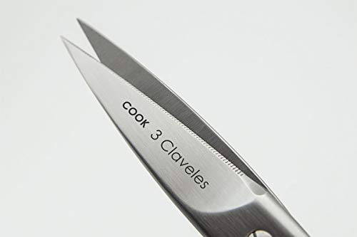 3 Claveles 28084 Profesional Acero Inoxidable Tijeras de Cocinero línea Cook para Carne Pescado Pollo Caza Pizza Filo microdentado menaje de Cocina de 20 cm-8", Satin 3 Claveles 28084 Profesional Acero Inoxidable Tijeras de Cocinero línea Cook para Carne Pescado Pollo Caza Pizza Filo microdentado menaje de Cocina de 20 cm-8", Satin