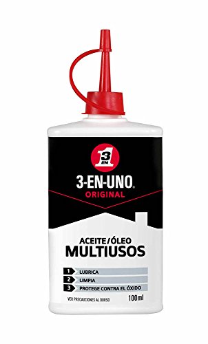 3-IN-ONE 34059 Gotero lubricante, para limpieza y protección (100 ml), Transparente, 100ml