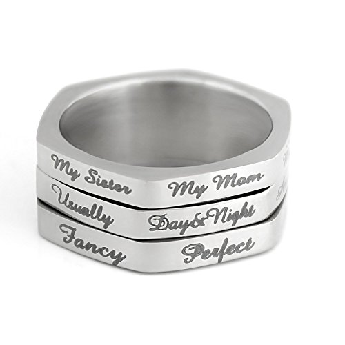 3 línea Spinner Ring, Compliment Generador, madres anillo, anillo de hermanas, Spinning anillo, anillo de meditación