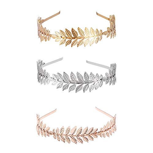 3 Pcs Diadema de Hoja Estilo,Diosa Romana Rama de la Hoja Cabello Nupcial,Trajes de Diadema Diosa Griega de Banda de Pelo de Hoja Boho Alice Diadema de Corona Tiara Accesorios(Oro,Plata,Oro Rosa) 3 Pcs Diadema de Hoja Estilo,Diosa Romana Rama de la Hoja Cabello Nupcial,Trajes de Diadema Diosa Griega de Banda de Pelo de Hoja Boho Alice Diadema de Corona Tiara Accesorios(Oro,Plata,Oro Rosa)