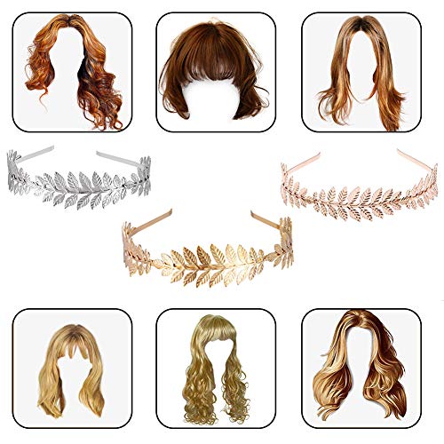 3 Pcs Diadema de Hoja Estilo,Diosa Romana Rama de la Hoja Cabello Nupcial,Trajes de Diadema Diosa Griega de Banda de Pelo de Hoja Boho Alice Diadema de Corona Tiara Accesorios(Oro,Plata,Oro Rosa) 3 Pcs Diadema de Hoja Estilo,Diosa Romana Rama de la Hoja Cabello Nupcial,Trajes de Diadema Diosa Griega de Banda de Pelo de Hoja Boho Alice Diadema de Corona Tiara Accesorios(Oro,Plata,Oro Rosa)
