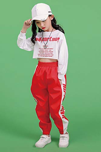 3 Piezas Conjunto de Disfraces de Hip Hop para niñas Street Dancewear Traje de Danza Moderna 3 Piezas Conjunto de Disfraces de Hip Hop para niñas Street Dancewear Traje de Danza Moderna