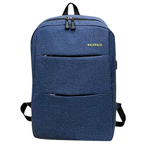 3 Piezas De Bolsos Casuales para JóVenes De Color SóLido Bolsillo De MúLtiples Capas para Escuela Y Mochila De Viaje Lona Mensajero/Billetera/Traje De Mochila