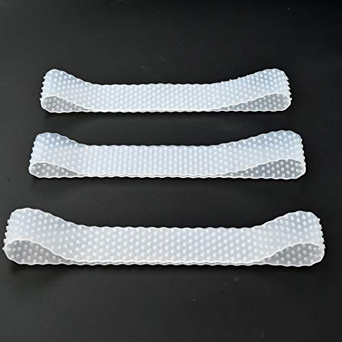 3 piezas de silicona transparente agarre de peluca suave fuerte agarre antideslizante banda de peluca a prueba de sudor diadema accesorios para el cabello para peluca fija (blanco)