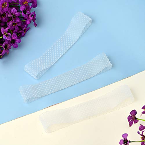 3 piezas de silicona transparente agarre de peluca suave fuerte agarre antideslizante banda de peluca a prueba de sudor diadema accesorios para el cabello para peluca fija (blanco)