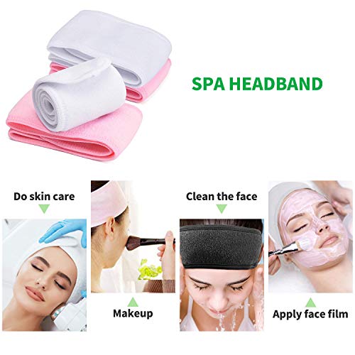 3 Piezas Diadema de Maquillaje,XCOZU Ajustable Diadema Para Maquillaje con Cinta Mágica,Cinta Pelo Maquillaje Para Maquillaje,Bañarse,Yoga Deportes(Blanca,Negra,Rosa) 3 Piezas Diadema de Maquillaje,XCOZU Ajustable Diadema Para Maquillaje con Cinta Mágica,Cinta Pelo Maquillaje Para Maquillaje,Bañarse,Yoga Deportes(Blanca,Negra,Rosa)