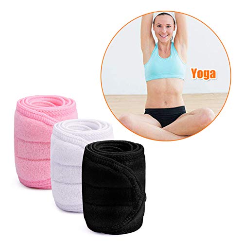 3 Piezas Diadema de Maquillaje,XCOZU Ajustable Diadema Para Maquillaje con Cinta Mágica,Cinta Pelo Maquillaje Para Maquillaje,Bañarse,Yoga Deportes(Blanca,Negra,Rosa) 3 Piezas Diadema de Maquillaje,XCOZU Ajustable Diadema Para Maquillaje con Cinta Mágica,Cinta Pelo Maquillaje Para Maquillaje,Bañarse,Yoga Deportes(Blanca,Negra,Rosa)