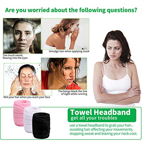 3 Piezas Diadema de Maquillaje,XCOZU Ajustable Diadema Para Maquillaje con Cinta Mágica,Cinta Pelo Maquillaje Para Maquillaje,Bañarse,Yoga Deportes(Blanca,Negra,Rosa) 3 Piezas Diadema de Maquillaje,XCOZU Ajustable Diadema Para Maquillaje con Cinta Mágica,Cinta Pelo Maquillaje Para Maquillaje,Bañarse,Yoga Deportes(Blanca,Negra,Rosa)