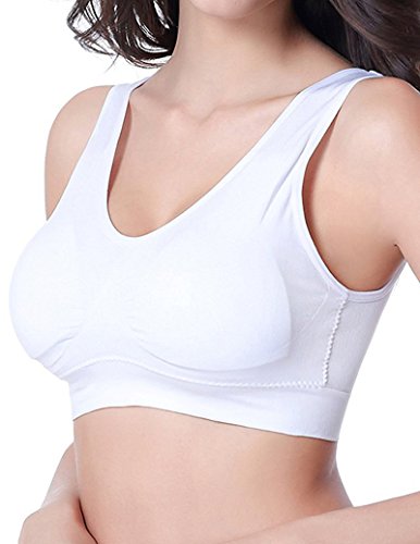 3 Piezas Sujetador Deportivo para Mujeres Sin Costuras Yoga Racerback Top con Almohadillas Extraíbles Ultimate Corriendo Gimnasio Ropa (3XL: 44/46, Desnudo&Negro&Blanco) 3 Piezas Sujetador Deportivo para Mujeres Sin Costuras Yoga Racerback Top con Almohadillas Extraíbles Ultimate Corriendo Gimnasio Ropa (3XL: 44/46, Desnudo&Negro&Blanco)
