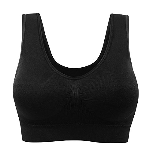 3 Piezas Sujetador Deportivo para Mujeres Sin Costuras Yoga Racerback Top con Almohadillas Extraíbles Ultimate Corriendo Gimnasio Ropa (3XL, 6 Piezas)