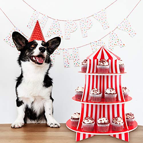 3 Tier Cupcake Foam Stand with Circus Carnival Tent Design for Desserts, Birthdays, Decorations by Super Z Outlet by Super Z Outlet 3 Tier Cupcake Foam Stand with Circus Carnival Tent Design for Desserts, Birthdays, Decorations by Super Z Outlet by Super Z Outlet