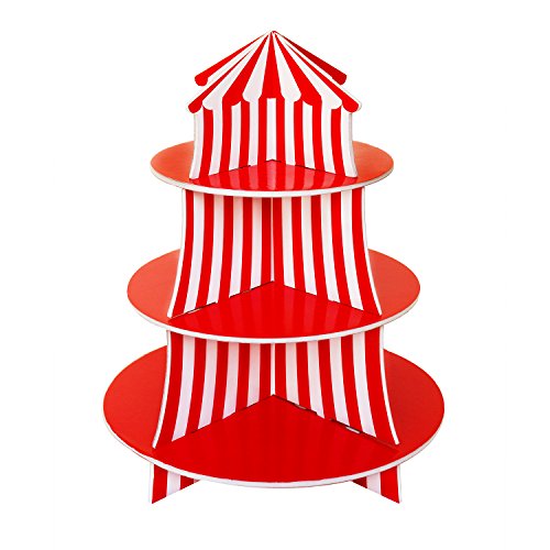 3 Tier Cupcake Foam Stand with Circus Carnival Tent Design for Desserts, Birthdays, Decorations by Super Z Outlet by Super Z Outlet 3 Tier Cupcake Foam Stand with Circus Carnival Tent Design for Desserts, Birthdays, Decorations by Super Z Outlet by Super Z Outlet