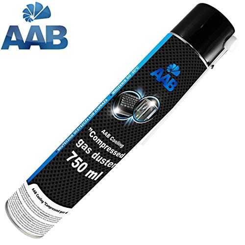 3 x AAB Botella de Aire Comprimido 750ml para Limpiar Teclados, Ordenadores, Copiadoras, Cámaras, Impresoras y Otros Equipos Eléctricos, Soplador de Aire, Eliminación de Polvo, Spray Limpiador