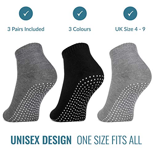3 x Pairs Non Slip Yoga Pilates Socks Martial Arts Fitness Dance Barre. Anti-Slip/Non-Slip,Full Toe Ankle Fall Prevention Grip Socks, Sox UK 4-9 / EU 38-44 by AllThingsAccessory® 3 x Pairs Non Slip Yoga Pilates Socks Martial Arts Fitness Dance Barre. Anti-Slip/Non-Slip,Full Toe Ankle Fall Prevention Grip Socks, Sox UK 4-9 / EU 38-44 by AllThingsAccessory®