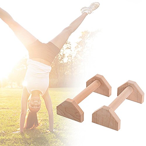 30CM Soporte para Flexiones Push Up Bars Stand Flexiones Barras Paralelas de Madera,Gimnasio en casa Ejercicio Rutina de Ejercicio Formación, Bueno para Tu Entrenamiento Muscular