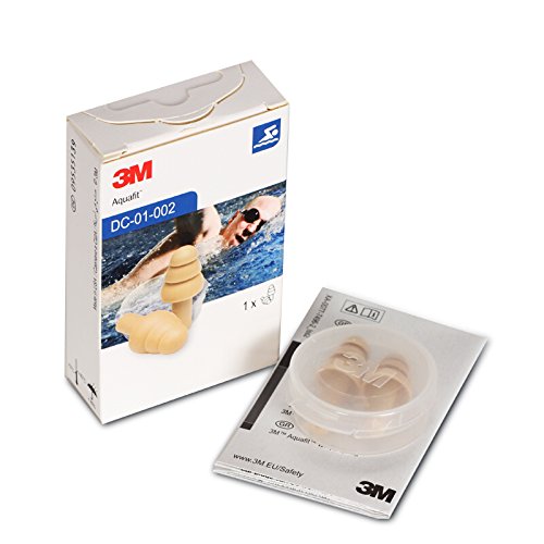 3M E-A-R AquaFit Adult Tapones reutilizables especiales para la piscina, natación y deportes acuático (1 par/caja)