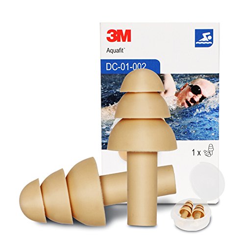 3M E-A-R AquaFit Adult Tapones reutilizables especiales para la piscina, natación y deportes acuático (1 par/caja)