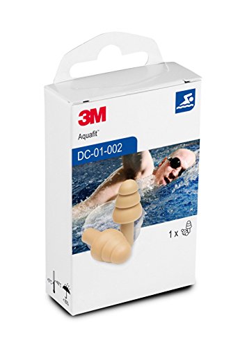 3M E-A-R AquaFit LG3 Adult Tapones reutilizables especiales para la piscina, natación y deportes acuático