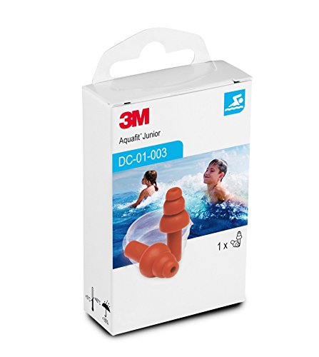 3M E-A-R AquaFit LG3 Junior Tapones para niños reutilizables especiales para la piscina, natación y deportes acuático