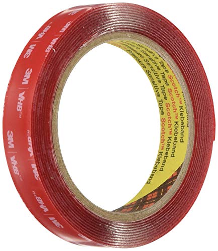 3M VHB 7000072294 Cinta Adhesiva, 19 mm X 3 m, 1 Unidad, Transparente