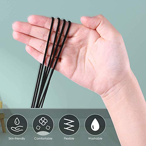 【3mm 100Metros】Cuerda Elastica, elloLife Redondos Cintas elásticas para Costura Y Manualidades DIY Cordon, Cordón goma para Elástico de Cuerda Tela para Coser Ropa