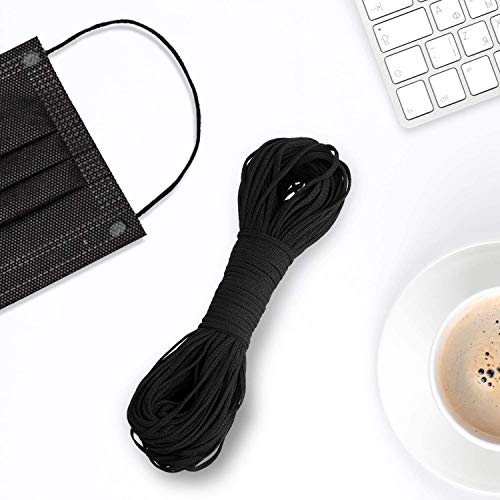 【3mm 100Metros】Cuerda Elastica, elloLife Redondos Cintas elásticas para Costura Y Manualidades DIY Cordon, Cordón goma para Elástico de Cuerda Tela para Coser Ropa